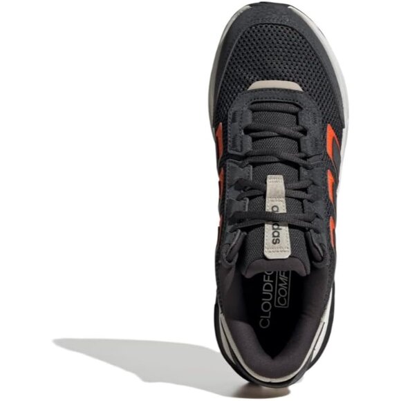 ⚡Adidas Men's Carbon/Carbon/Impact Orange Rubber Lace Closure Fashion Sneaker - Picture 4 of 9